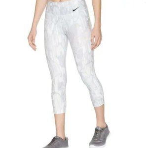 Nike Women's Dri Fit Power Legend Training Crop Pants Gray Marble